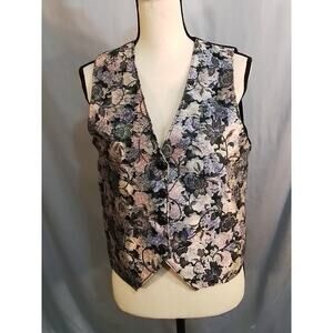 Women's tapestry  vest  with Floral motif